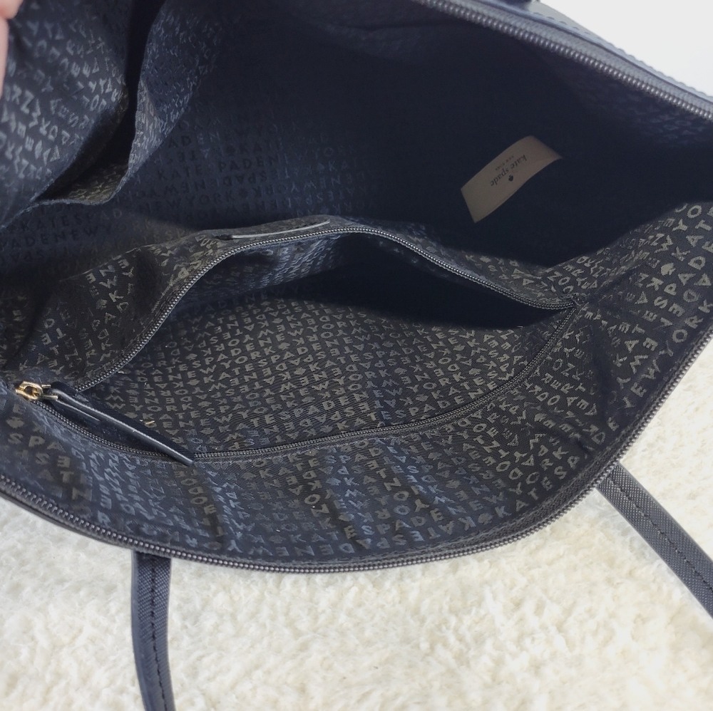 Kate Spade New York Haven Lane Hani Black Polka Dot Tote - Picture 6 of 9